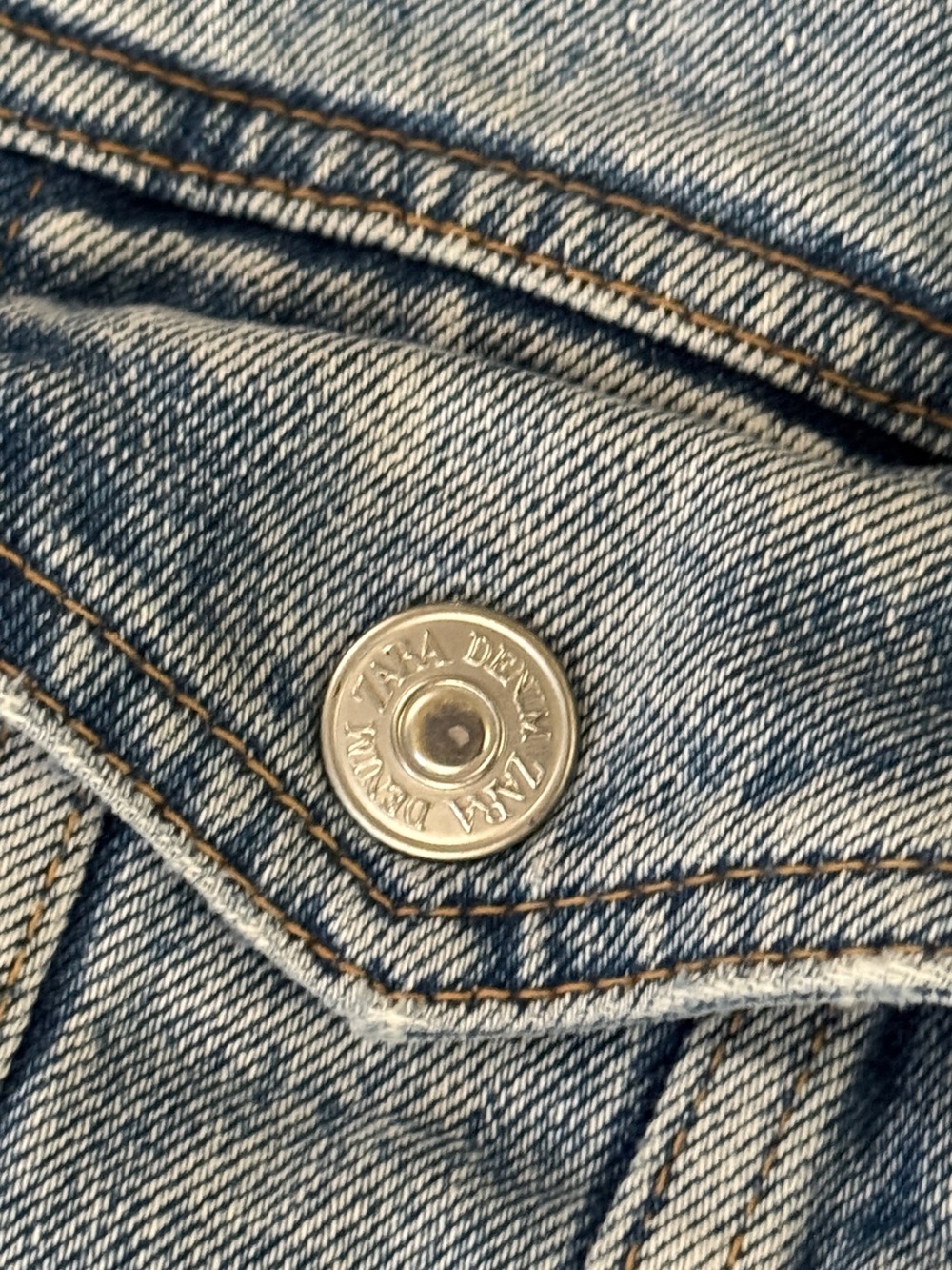 Zara Light Blue Denim Sherpa Jacket - Picture 7 of 7